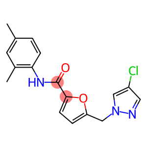 5-[(4-chloro-1H-pyrazol-1-yl)methyl]-N-(2,4-dimethylphenyl)-2-furamide