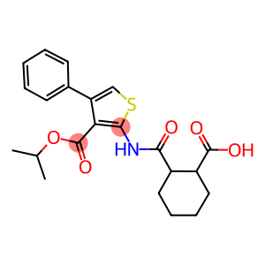 2-({[3-(isopropoxycarbonyl)-4-phenyl-2-thienyl]amino}carbonyl)cyclohexanecarboxylic acid