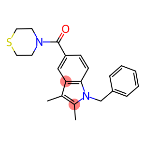 1-benzyl-2,3-dimethyl-5-(4-thiomorpholinylcarbonyl)-1H-indole