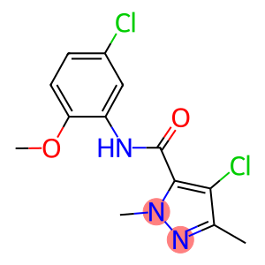 4-chloro-N-(5-chloro-2-methoxyphenyl)-1,3-dimethyl-1H-pyrazole-5-carboxamide