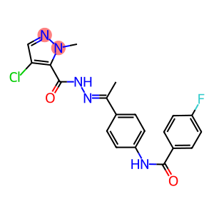 N-(4-{N-[(4-chloro-1-methyl-1H-pyrazol-5-yl)carbonyl]ethanehydrazonoyl}phenyl)-4-fluorobenzamide