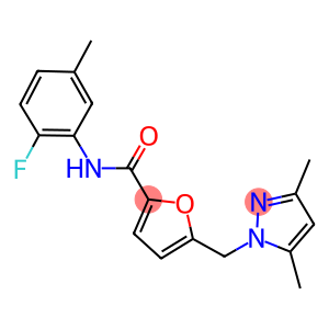 5-[(3,5-dimethyl-1H-pyrazol-1-yl)methyl]-N-(2-fluoro-5-methylphenyl)-2-furamide