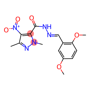 N'-(2,5-dimethoxybenzylidene)-4-nitro-1,3-dimethyl-1H-pyrazole-5-carbohydrazide