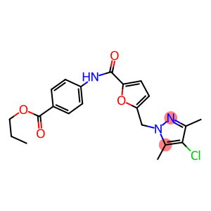 propyl 4-({5-[(4-chloro-3,5-dimethyl-1H-pyrazol-1-yl)methyl]-2-furoyl}amino)benzoate