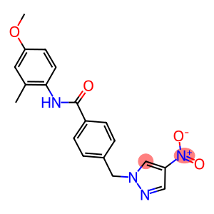 4-({4-nitro-1H-pyrazol-1-yl}methyl)-N-(4-methoxy-2-methylphenyl)benzamide