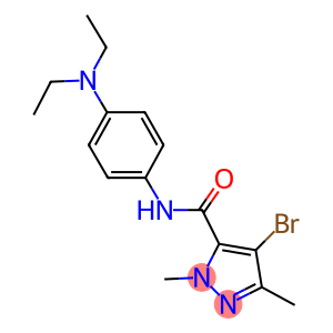 4-bromo-N-[4-(diethylamino)phenyl]-1,3-dimethyl-1H-pyrazole-5-carboxamide
