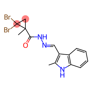 2,2-dibromo-1-methyl-N'-[(2-methyl-1H-indol-3-yl)methylene]cyclopropanecarbohydrazide