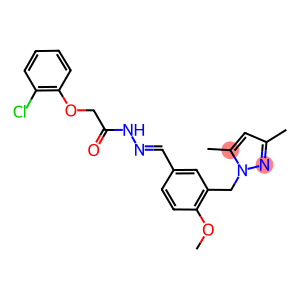 2-(2-chlorophenoxy)-N'-{3-[(3,5-dimethyl-1H-pyrazol-1-yl)methyl]-4-methoxybenzylidene}acetohydrazide