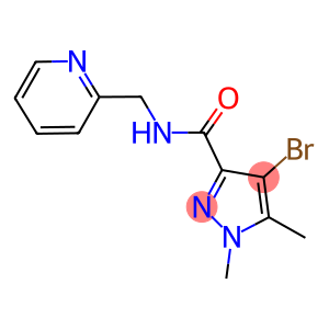 4-bromo-1,5-dimethyl-N-(2-pyridinylmethyl)-1H-pyrazole-3-carboxamide