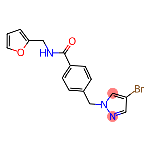 4-[(4-bromo-1H-pyrazol-1-yl)methyl]-N-(2-furylmethyl)benzamide