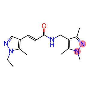 3-(1-ethyl-5-methyl-1H-pyrazol-4-yl)-N-[(1,3,5-trimethyl-1H-pyrazol-4-yl)methyl]acrylamide