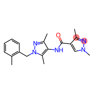 N-[3,5-dimethyl-1-(2-methylbenzyl)-1H-pyrazol-4-yl]-1,3-dimethyl-1H-pyrazole-4-carboxamide