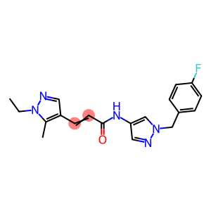 3-(1-ethyl-5-methyl-1H-pyrazol-4-yl)-N-[1-(4-fluorobenzyl)-1H-pyrazol-4-yl]acrylamide