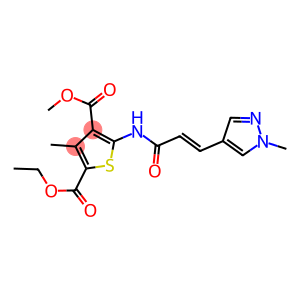 2-ethyl 4-methyl 3-methyl-5-{[3-(1-methyl-1H-pyrazol-4-yl)acryloyl]amino}-2,4-thiophenedicarboxylate