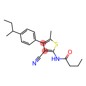 N-[4-(4-sec-butylphenyl)-3-cyano-5-methyl-2-thienyl]butanamide