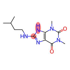 8-(isopentylamino)-1,3-dimethyl-3,7-dihydro-1H-purine-2,6-dione