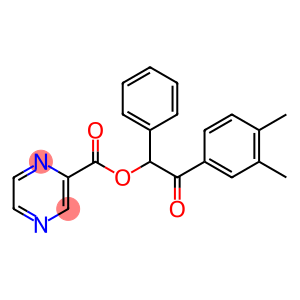 2-(3,4-dimethylphenyl)-2-oxo-1-phenylethyl 2-pyrazinecarboxylate