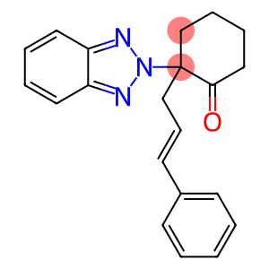 2-(2H-1,2,3-Benzotriazol-2-yl)-2-[(2E)-3-phenylprop-2-en-1-yl]cyclohexan-1-one