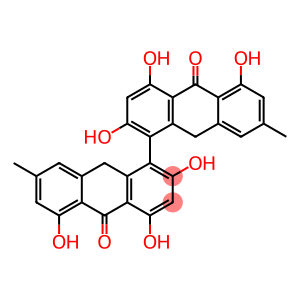 2,2',4,4',5,5'-Hexahydroxy-7,7'-dimethyl-1,1'-bi[anthracen-10(9H)-one]