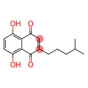 1,4-Naphthalenedione, 5,8-dihydroxy-2-(4-methylpentyl)-