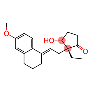 [2R-[2alpha(E),3beta]]-2-[2-(3,4-dihydro-6-methoxy-1(2H)-naphthylidene)ethyl]-2-ethyl-3-hydroxycyclopentan-1-one