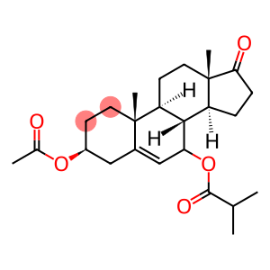 Androst-5-en-17-one, 3-(acetyloxy)-7-(2-methyl-1-oxopropoxy)-, (3beta)- (9CI)