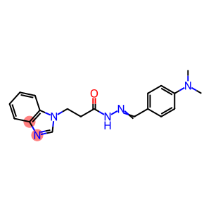 (E)-3-(1H-benzo[d]imidazol-1-yl)-N-(4-(dimethylamino)benzylidene)propanehydrazide