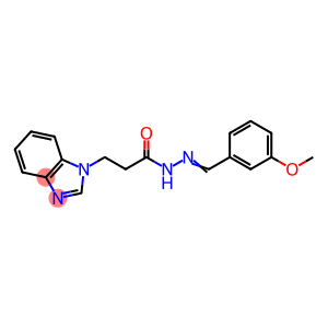 (E)-3-(1H-benzo[d]imidazol-1-yl)-N-(3-methoxybenzylidene)propanehydrazide