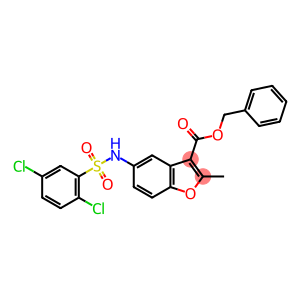benzyl 5-{[(2,5-dichlorophenyl)sulfonyl]amino}-2-methyl-1-benzofuran-3-carboxylate