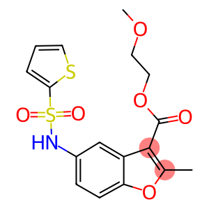 2-methoxyethyl 2-methyl-5-[(2-thienylsulfonyl)amino]-1-benzofuran-3-carboxylate