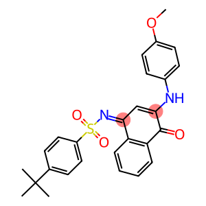 4-tert-butyl-N-(3-(4-methoxyanilino)-4-oxo-1(4H)-naphthalenylidene)benzenesulfonamide