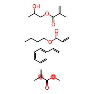 2-Propenoic acid, 2-methyl-, 2-hydroxypropyl ester, polymer with butyl 2-propenoate, ethenylbenzene and methyl 2-methyl-2-propenoate