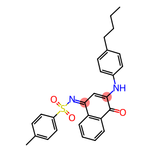 N-(3-(4-butylanilino)-4-oxo-1(4H)-naphthalenylidene)-4-methylbenzenesulfonamide