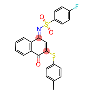4-fluoro-N-(3-[(4-methylphenyl)sulfanyl]-4-oxo-1(4H)-naphthalenylidene)benzenesulfonamide