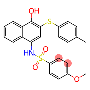 N-{4-hydroxy-3-[(4-methylphenyl)sulfanyl]-1-naphthyl}-4-methoxybenzenesulfonamide