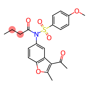 N-(3-acetyl-2-methyl-1-benzofuran-5-yl)-N-butyryl-4-methoxybenzenesulfonamide