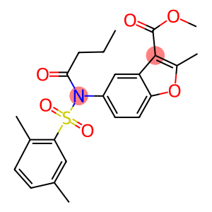 methyl 5-{butyryl[(2,5-dimethylphenyl)sulfonyl]amino}-2-methyl-1-benzofuran-3-carboxylate