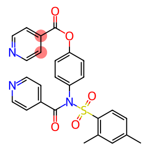 4-(N-((2,4-dimethylphenyl)sulfonyl)isonicotinamido)phenyl isonicotinate