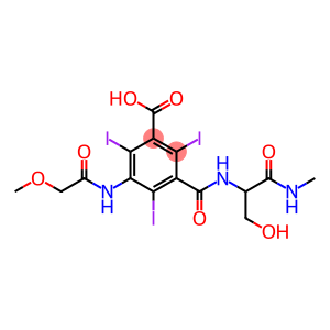 Benzoic acid, 3-[[[1-(hydroxymethyl)-2-(methylamino)-2-oxoethyl]amino]carbonyl]-2,4,6-triiodo-5-[(2-methoxyacetyl)amino]-