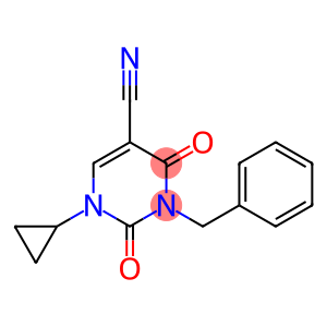 3-BENZYL-1-CYCLOPROPYL-2,4-DIOXO-1,2,3,4-TETRAHYDROPYRIMIDINE-5-CARBONITRILE