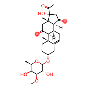 3β-[(6-Deoxy-3-O-methyl-D-galactopyranosyl)oxy]-17-hydroxypregn-5-ene-11,15,20-trione