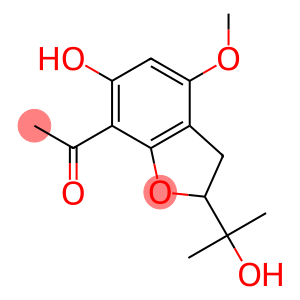 Ethanone, 1-[2,3-dihydro-6-hydroxy-2-(1-hydroxy-1-methylethyl)-4-methoxy-7-benzofuranyl]-, (+)-