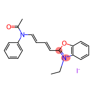 N-[(1E,3E)-4-(3-ethyl-1,3-benzoxazol-3-ium-2-yl)buta-1,3-dienyl]-N-phenylacetamide,iodide