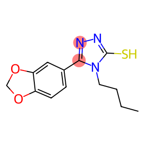 5-(1,3-benzodioxol-5-yl)-4-butyl-4H-1,2,4-triazol-3-yl hydrosulfide