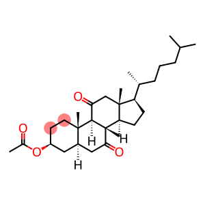 5α-Cholestane-7,11-dione, 3β-hydroxy-14-methyl-, acetate (7CI,8CI)