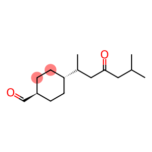 Cyclohexanecarboxaldehyde, 4-(1,5-dimethyl-3-oxohexyl)-, [4(R)-cis]- (9CI)
