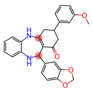 11-(1,3-benzodioxol-5-yl)-3-(3-methoxyphenyl)-2,3,4,5,10,11-hexahydro-1H-dibenzo[b,e][1,4]diazepin-1-one