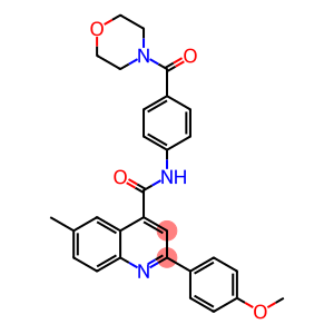 2-(4-methoxyphenyl)-6-methyl-N-[4-(4-morpholinylcarbonyl)phenyl]-4-quinolinecarboxamide