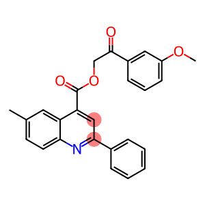2-(3-methoxyphenyl)-2-oxoethyl 6-methyl-2-phenyl-4-quinolinecarboxylate