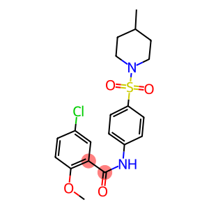 5-chloro-2-methoxy-N-{4-[(4-methylpiperidin-1-yl)sulfonyl]phenyl}benzamide